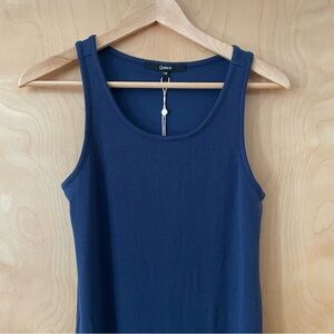 NWT Quince Tencel Midi Ribbed Tank Dress, size medium